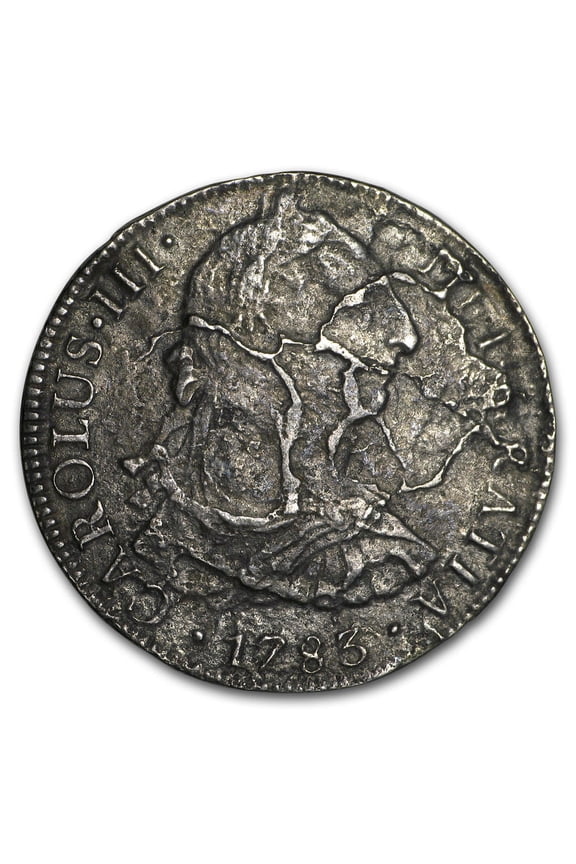 Mexico-Mo Silver 8 Reales Charles III Shipwreck Effect