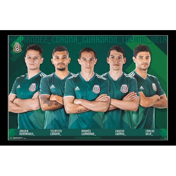 Mexico National Soccer Team - Team Laminated & Framed Poster Print (22 x 34)
