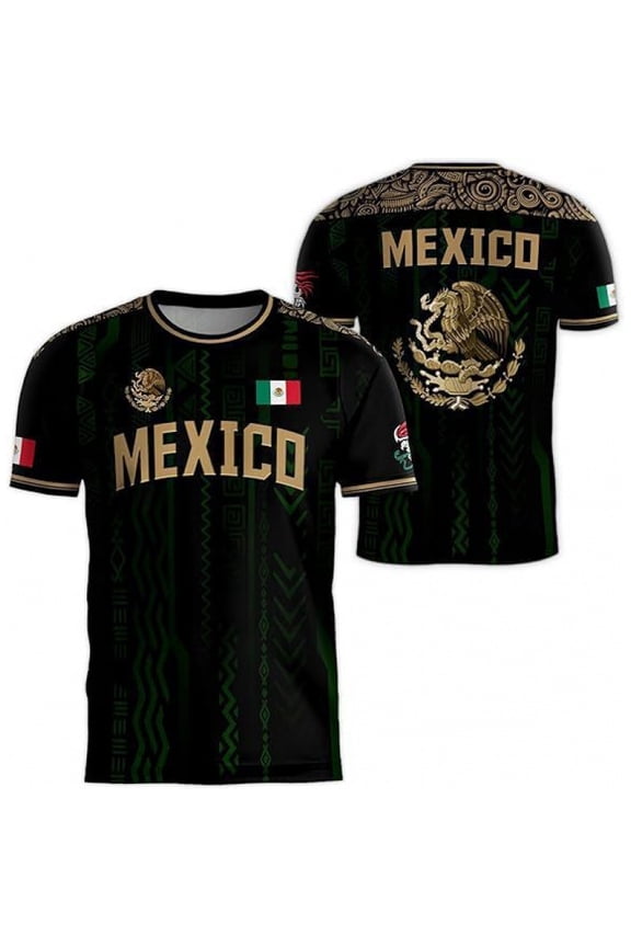 Mexico National Team 3D Printed T-Shirt 2026 World Cup Fan Casual Sports Short Sleeve
