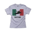 thumbnail image 1 of Mexico Olympic - Kayak - Flag - Silhouette Girl's Cotton Youth Grey T-Shirt, 1 of 2
