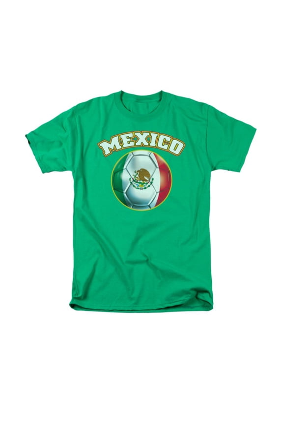 Mexico Pride Soccer Ball Flag  Adult T-Shirt