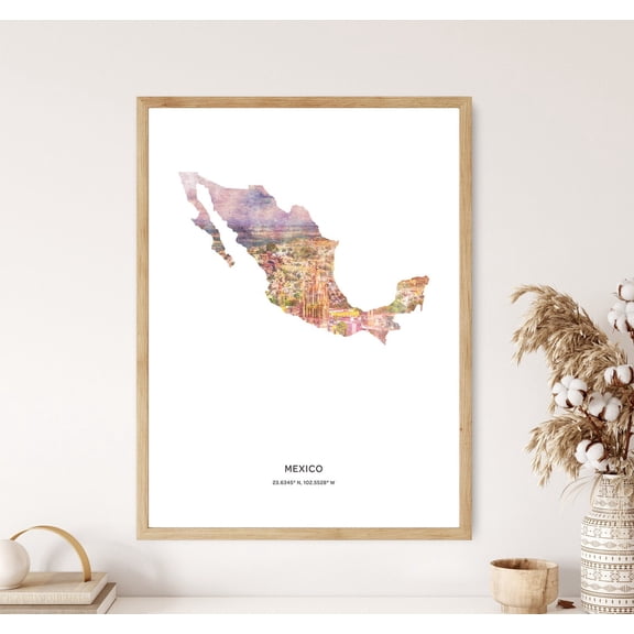 Mexico Print Mexico Print Mexico Mexico Mexico Map Art Map Of Mexico