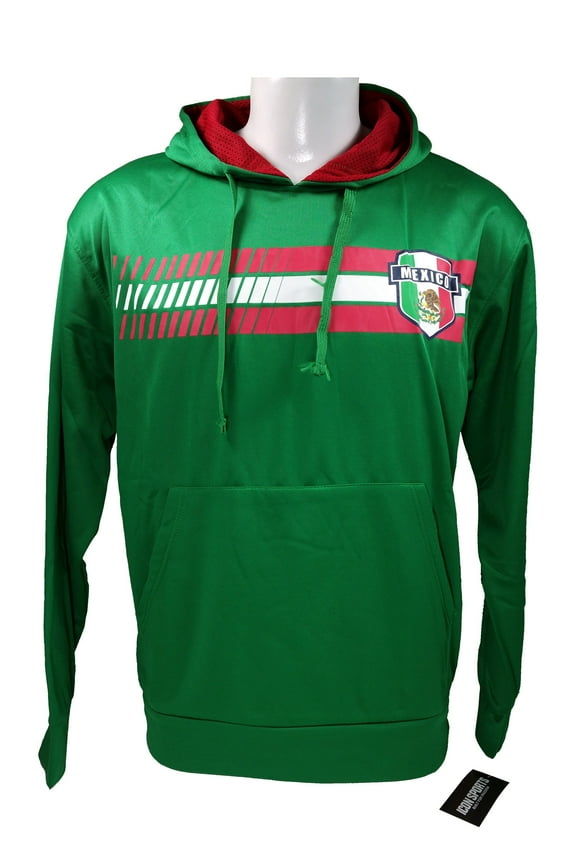 Mexico Pullover Front Fleece Jacket Sweatshirt Soccer Hoodie Medium 002