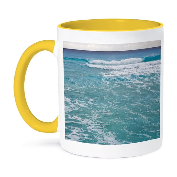 Mexico, Quintana Roo, Cancun, Caribbean Sea - Sa13 Rbi0057 - Randa Bishop, 11oz Two-Tone Yellow Mug