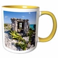 thumbnail image 1 of 3drose, Mexico, Quintana Roo, Tulum. Tulum Ruins View - Sa13 Jeg0747 - Julie Eggers, 11oz Two-tone Yellow Mug, 1 of 6