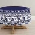 thumbnail image 1 of Mexico Round Tablecloth 60×60 Inch Round, Cinco De Mayo Fiesta Design Blue Washable Table Cover for Party Picnic Dinner Decor, 1 of 6