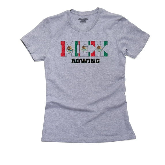 Mexico Rowing - Olympic Games - Rio - Flag Women's Cotton Grey T-Shirt