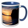thumbnail image 1 of 3drose, Mexico, Sea of Cortez, Loreto Bay. Sunrise Over Nopolo Rock., 15oz Two-tone Blue Mug, 1 of 6
