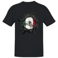 thumbnail image 1 of Mexico Soccer Ball Ripped Men's Black T-shirt, 1 of 3