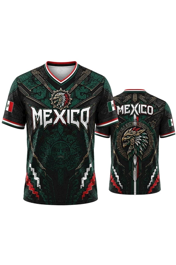 Mexico Soccer Jersey Men Mexican Jersey Soccer Mexican Jerseys Crew Neck Short Sleeve Fans Tee Streetwear