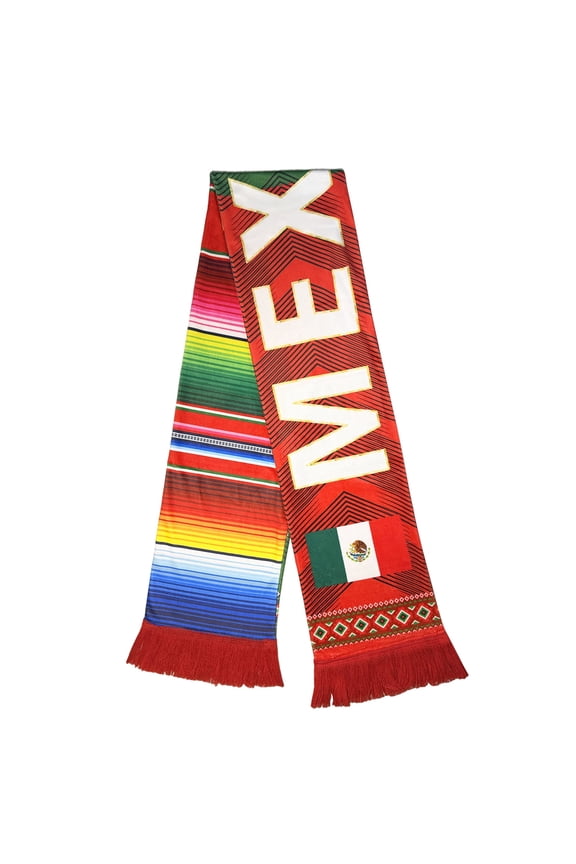 Mexico Soccer Supporter Scarf Double Side Knit Football Fan Scarves for Match Cheering Memorabilia Gift