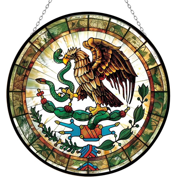 Mexico Stained Glass Window Hanging, Suncatcher for Women, Stained Glass Window Decor Perfect Home Decorr