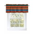 thumbnail image 1 of Mexico Striped Curtain Valances for Windows, Red Blue Green Rainbow Colored Stripes Kitchen Valance Window Treatment, Light Filtering Block Curtains for Bathroom/Bedroom/Living Room 60'' x 18'', 1 of 9