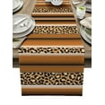 thumbnail image 1 of Mexico Stripes Leopard Print Animal Skin Texture Brown Table Runner Home Wedding Table Mat Centerpieces Decor Dining Tablecloth, 1 of 7