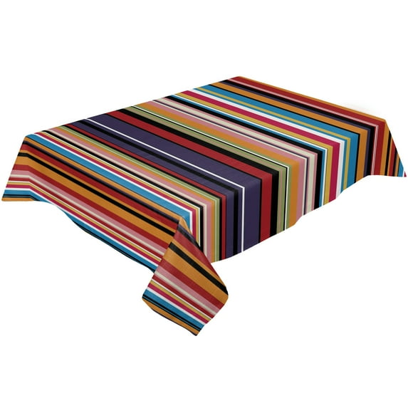 Mexico Style Colorful Stripes Tablecloths Waterproof Kitchen Items Coffee Table For living Room Home