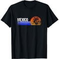 thumbnail image 1 of Mexico Sunset Palm Tree Mexican Flag Retro Vacation Mexican T-Shirt, 1 of 5