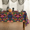 thumbnail image 1 of Mexico Tablecloth 60x84 Inch Rectangular, Halloween Cinco De Mayo Fiesta Washable Seasonal Table Cover for Party Picnic Dinner Decor, 1 of 6