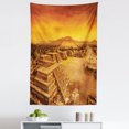 thumbnail image 1 of Mexico Tapestry, The Avenue of the Dead Ruins of Aztec Mayan Teotihuacan Civilization Architecture, Fabric Wall Hanging Decor for Bedroom Living Room Dorm, 5 Sizes, Orange Amber, by Ambesonne, 1 of 1