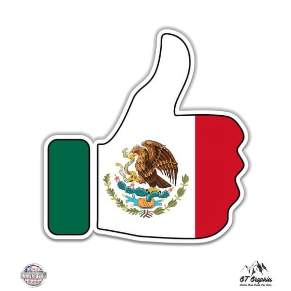 Mexico Thumbs Up - 12" Vinyl Sticker Waterproof Decal