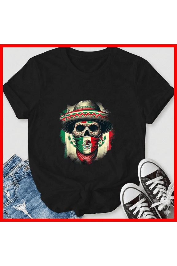 Mexico Tshirt Mexico Cinco De Mayo Tijuana Pride Mexican Vibe Unisex T-Shirt, up to size 5XL