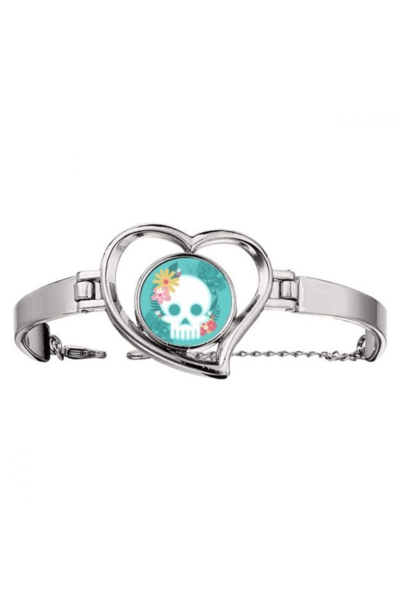 Mexico Undead l Illustrations Bracelet Heart Jewelry Wire Bangle