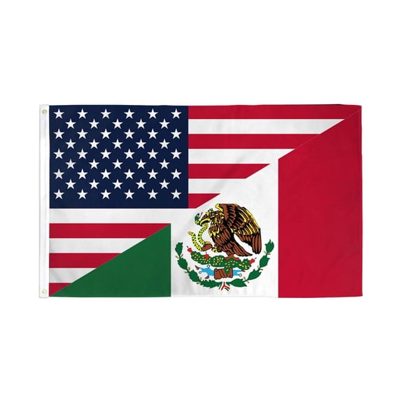 AZ FLAG Mexico United States Friendship Flag 3x5 ft 100D Polyester
