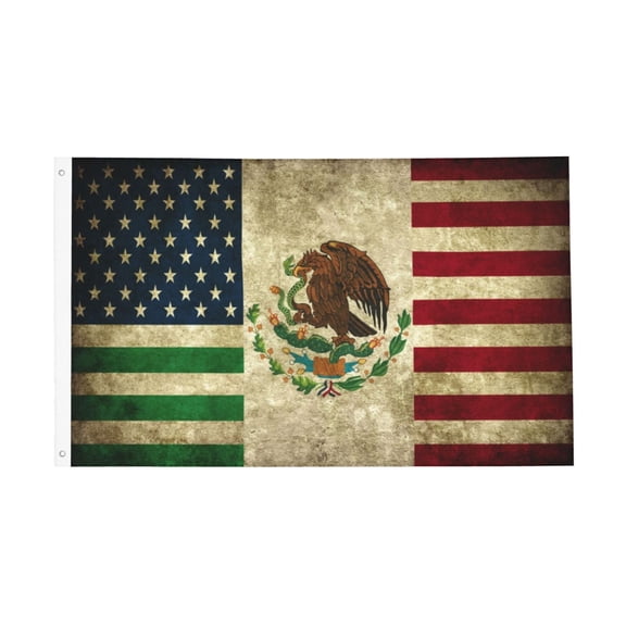 Mexico Usa Friendship Flag Flag 3x5 Ft Outdoor Indoor With Grommet Garden Yard Banner Decorative Sign