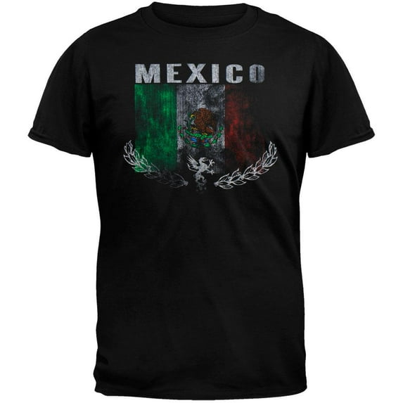 Mexico Vintage Flag Soccer T-Shirt - Medium