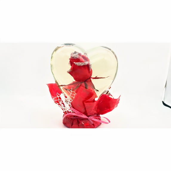 Mexiflower Red Heart Glass Rose Bubble