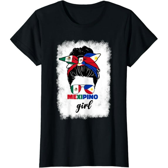 Mexipino Half Mexican And Filipino Mexico Philippines Flag T-Shirt