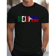 Mexipino Mexico Philippines Flag Ancestery Filipino Mexican Men's Cotton Crew Neck Graphic Tee Casual Short Sleeve Solid T-Shirt