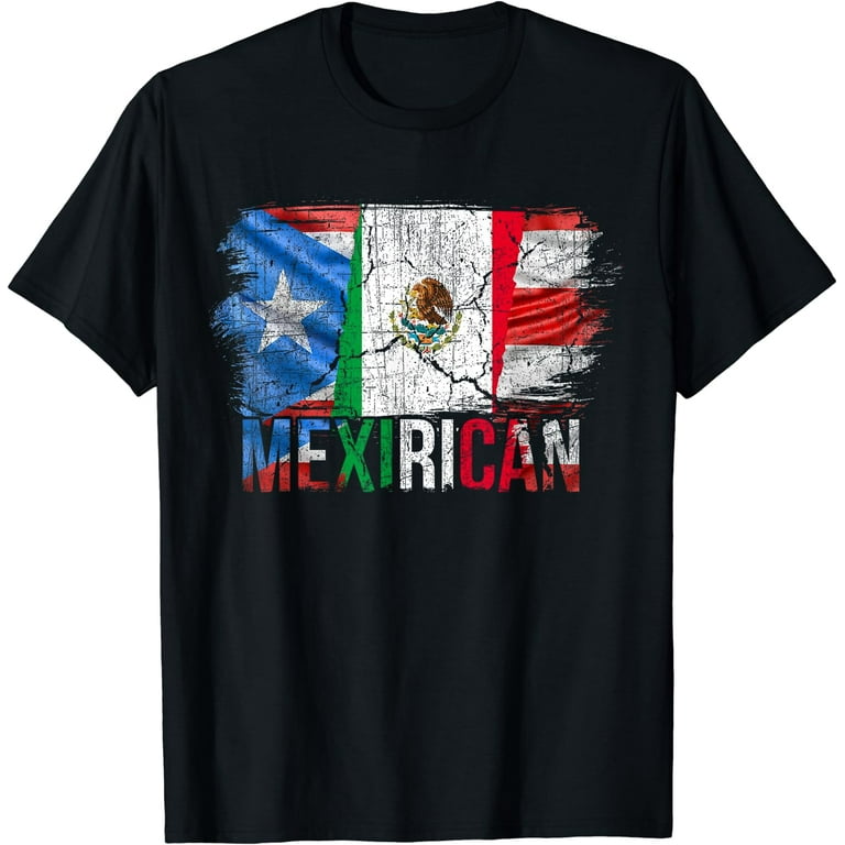 Mexirican T-Shirt Mexico Puerto Rican Flag T Shirts Mexican Mexirican T-Shirt Mexico Puerto Rican Flag T Shirts Mexican