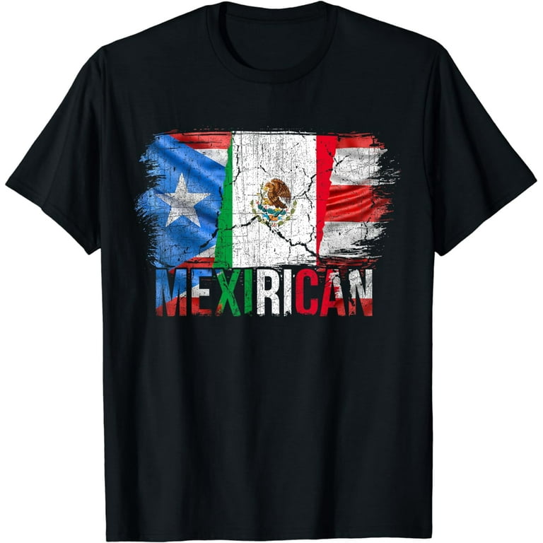 Mexirican T-Shirt Mexico Puerto Rican Flag T Shirts Mexican Mexirican T-Shirt Mexico Puerto Rican Flag T Shirts Mexican