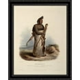 thumbnail image 1 of Mexkemahuastan, Chief of the Gros-Ventres of the Prairies, plate 20 from Volume 1 of 'Travels in the Interior of North America' 28x36 Large Black Ornate Wood Framed Canvas Art by Karl Bodmer, 1 of 2