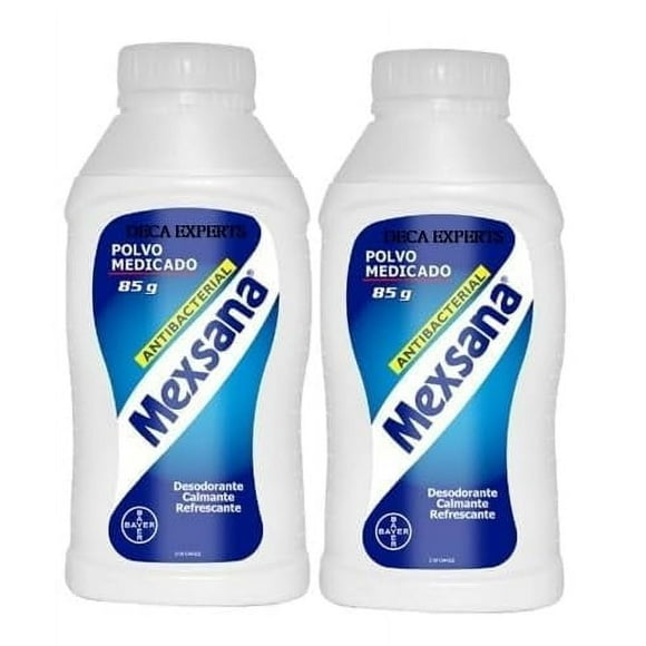 Mexsana Talco Desodorante para Pies - Pack por 2 de 85g - 2.9 Oz - Mexsana Powder Pack of 2 - 2.9 Oz