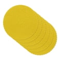 thumbnail image 1 of MeyJey 15" Braid Round Placemat Set of 6, Large Cotton Woven Non-Slip Placemat Set of 6 Heat Resistant Placemat 6 Piece, Yellow, 1 of 11