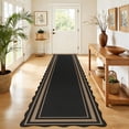 thumbnail image 1 of MeyJey 2'x10' Runner Rug for Hallway, Washable Kitchen Rugs Non Slip Faux Jute Scalloped Indoor Carpet for Entryway Laundry Room Floor Mats, 1 of 8