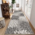 thumbnail image 1 of MeyJey 2'x8' Runner Rug for Hallway, Floral Non Slip Washable Rug for Entryway, Kitchen, Laundry Room, Gray White, 1 of 7