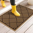 thumbnail image 1 of MeyJey Indoor Doormat 24"x36", Non Slip Door Mats for Inside Washable, Front Door Entry Rug for Entryway Indoor, Dirt Trapper Absorbent Welcome Floor Mats for Home Indoor, Black/Brown, 1 of 10