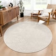 thumbnail image 1 of MeyJey 6'x6' Area Rug for Living Room Moder Machine Washable Rugs for Bedroom Dinning Room Office Decor Non-Slip Soft Carpet, light camel, 1 of 12
