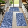 thumbnail image 1 of MeyJey Blue Kitchen Rug Set 3 Piece, Non Slip Machine Washable Mats for Home Floor and Living Room, 1 of 10