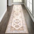 thumbnail image 1 of MeyJey 2'x10' Oriental Vintage Runner Rug for Hallways, Non-Slip Machine Washable Area Rug for Bedroom/Living/Dining/Laundry Room Carpet, Beige/Brown, 1 of 13