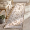 thumbnail image 1 of MeyJey 2'x6' Oriental Vintage Runner Rug for Hallways, Non-Slip Machine Washable Area Rug for Bedroom/Living/Dining/Laundry Room Carpet, Beige/Brown, 1 of 13