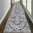 thumbnail image 1 of MeyJey Boho Indoor Hallway Runner Rug 2.6'x14', Oriental Non Slip Machine Washable Area Rug Distressed Vintage Floor Carpet for Bedroom Kitchen Dinning/Living/Laundry Room, Gray, 1 of 12