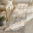 thumbnail image 1 of MeyJey 2'x6' Boho Runner Rug for Hallway, Non Slip Machine Washable Rug Distressed Vintage Floor Carpet for Bedroom Kitchen Laundry Room, Cream/Orange, 1 of 13