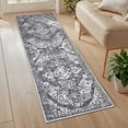 thumbnail image 1 of MeyJey Boho 2'x6' Runner Rug for Hallway, Non Slip Machine Washable Rug Distressed Vintage Floor Carpet for Bedroom Dinning Living Laundry Room, Gray, 1 of 14