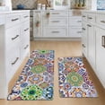 thumbnail image 1 of MeyJey Boho Kitchen Rug Set of 2, Non Slip Anti Fatigue Waterproof Cushioned Mat for Kitchen Dining Laundry Room, 20"x31.5"+20"x59" White/Yellow/Blue, 1 of 14