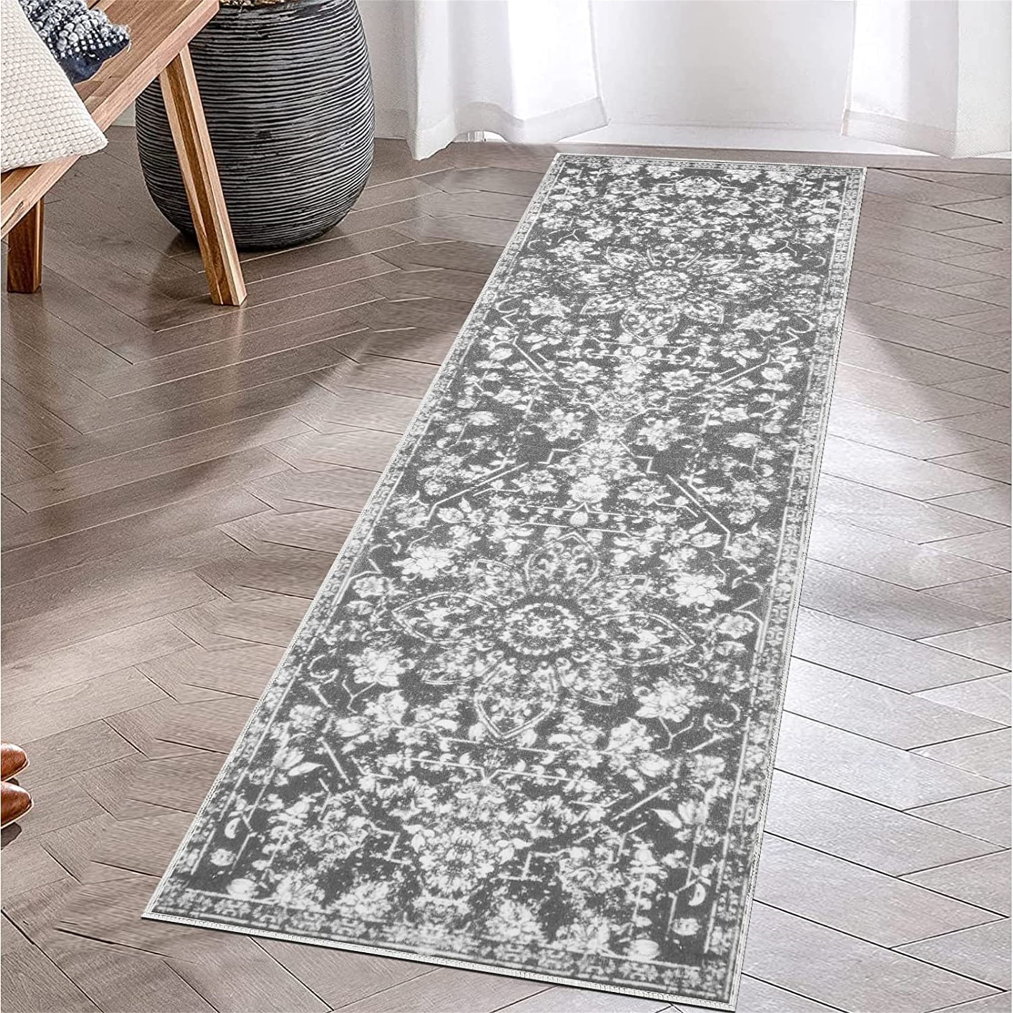 MeyJey Boho Runner Rug, 2'x6' Ultra Soft Fluffy Vintage Distressed