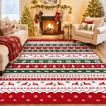 thumbnail image 1 of MeyJey 6'x9' Christmas Area Rug for Living Room, Non-Slip Machine Washable Rugs Foldable Holiday Decoration Floor Carpet for Bedroom Dinning Room, Green/Red/White, 1 of 7