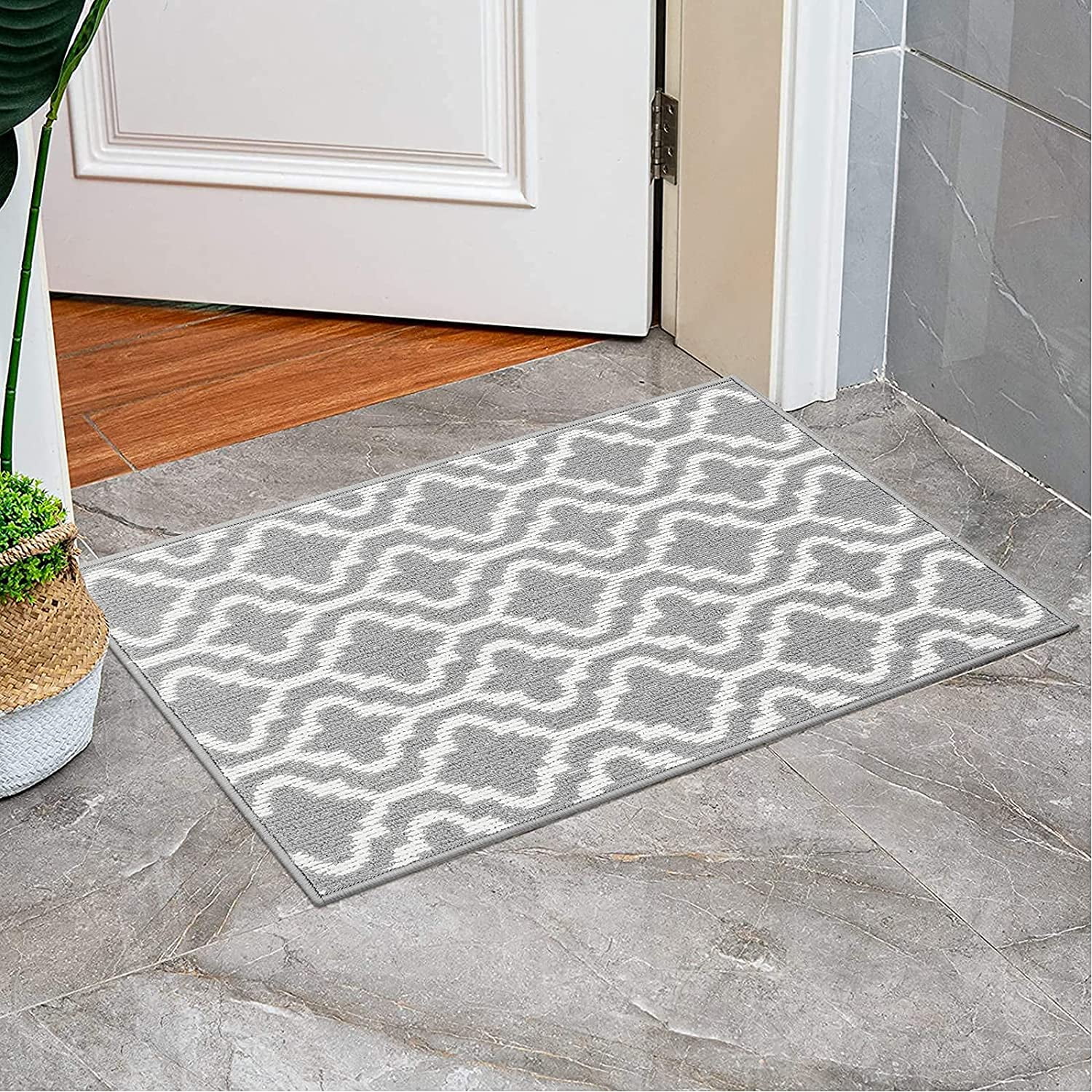 MeyJey Indoor Outdoor Doormat, 36"x60" NonSlip Absorbent Low Profile